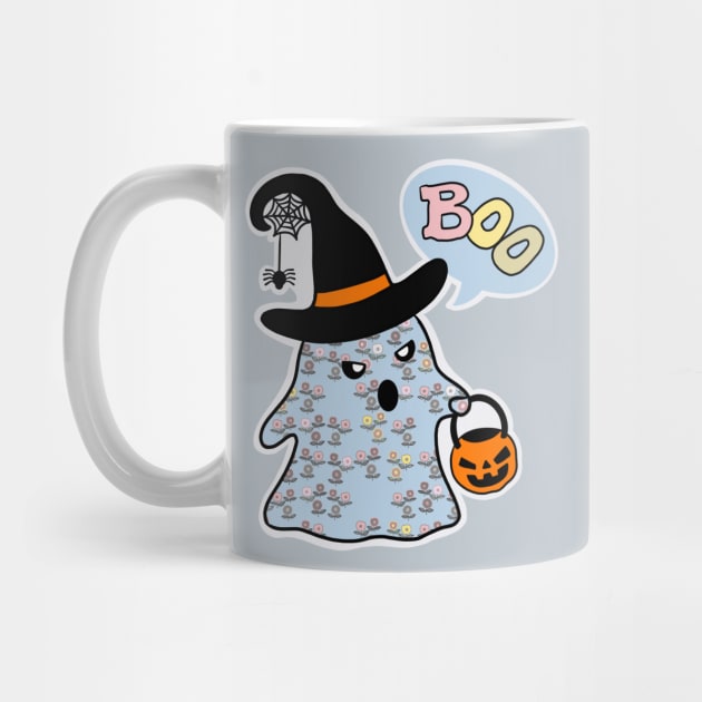 Boo! Blue Halloween Ghost! by IdinDesignShop